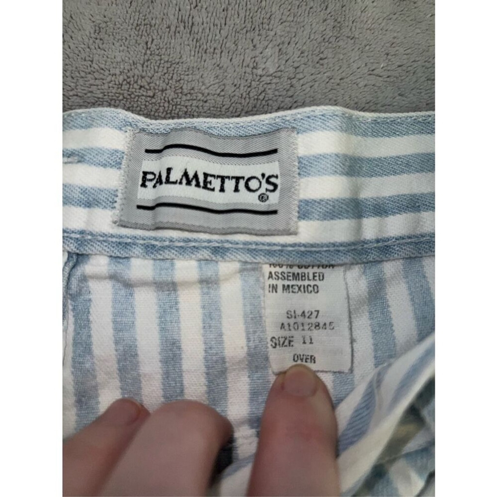 VTG Striped Denim Jean Long Shorts XS-S - Picture 4 of 8